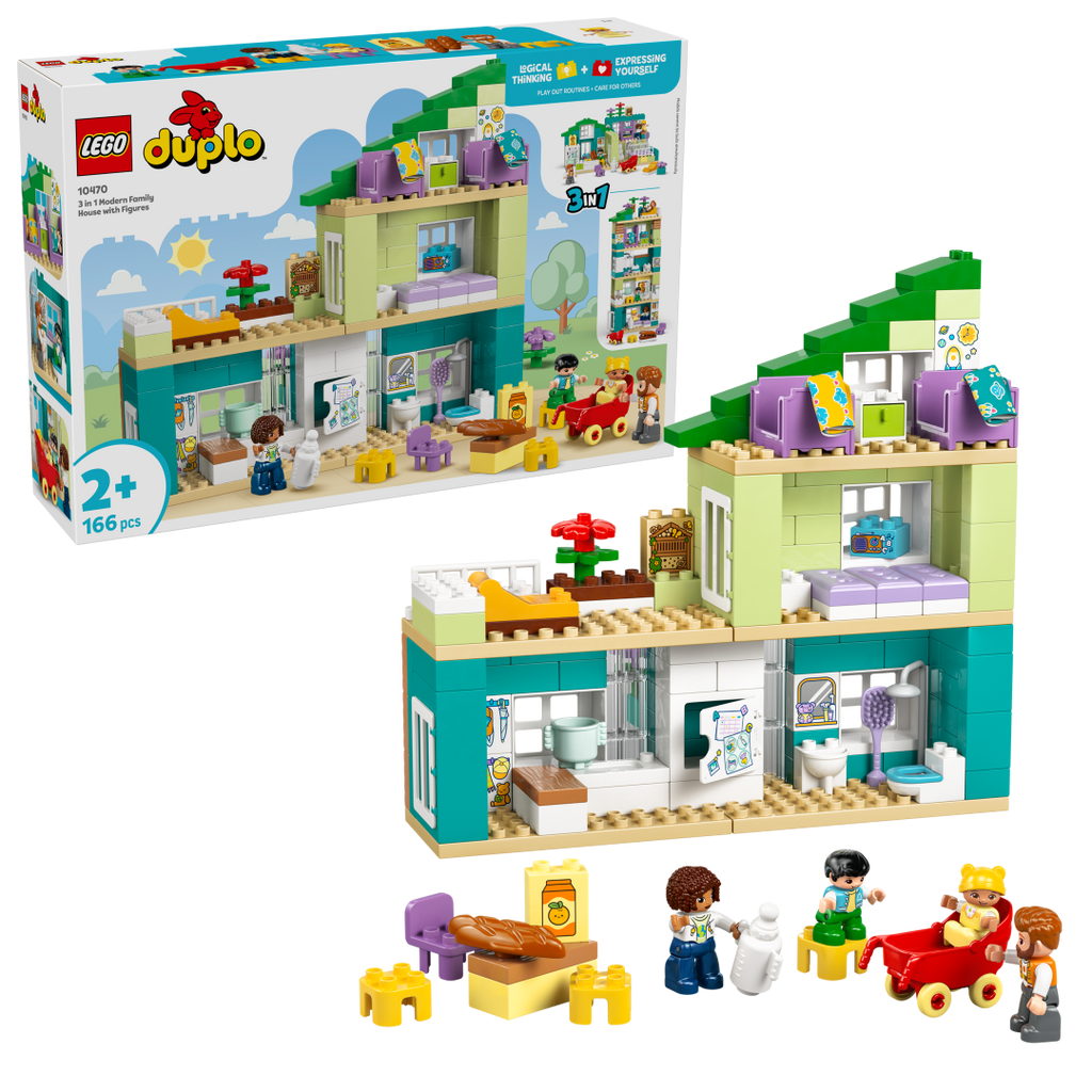LEGO DUPLO 3-in-1 Modern Family House with Figures | 10470
