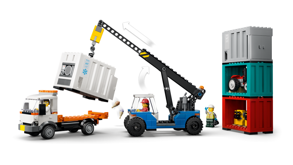 LEGO City Harbor Freight Train with Crane & Truck | 60509