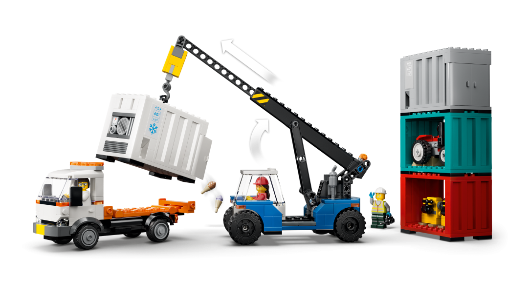 LEGO City Harbor Freight Train with Crane & Truck | 60509