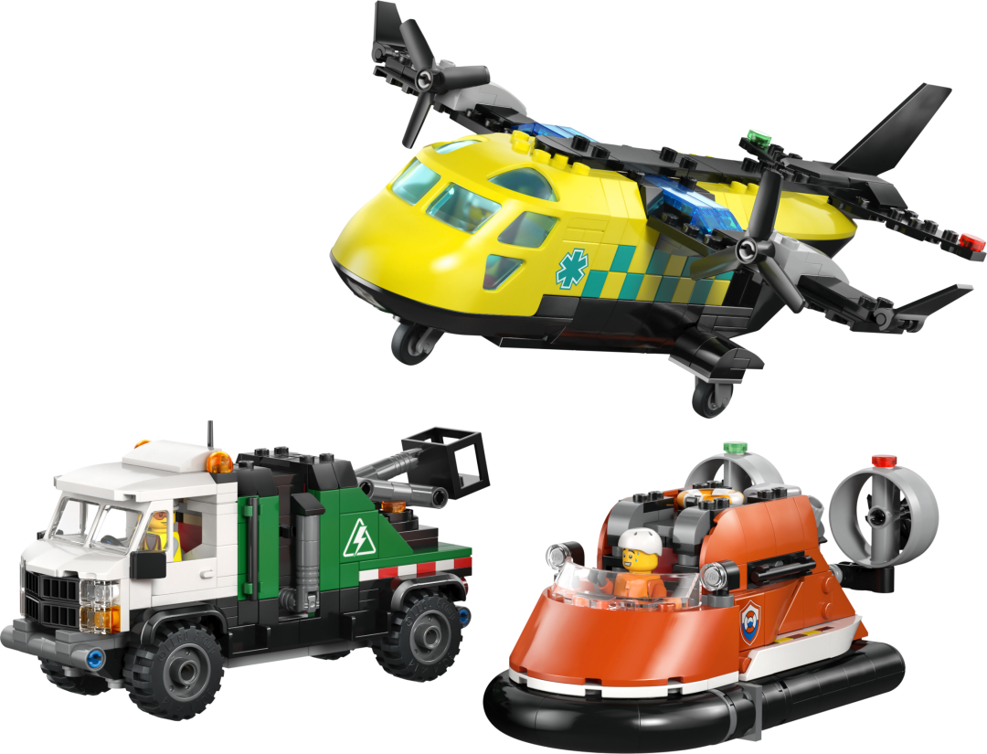 LEGO City Airplane, Service Truck & Hovercraft Remix | 60505