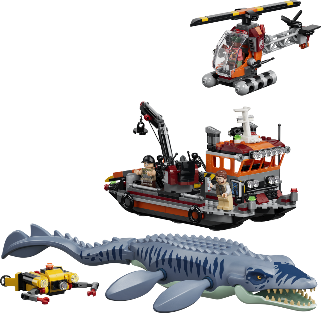 LEGO Jurassic World Mosasaurus Dinosaur Boat Attack | 77983