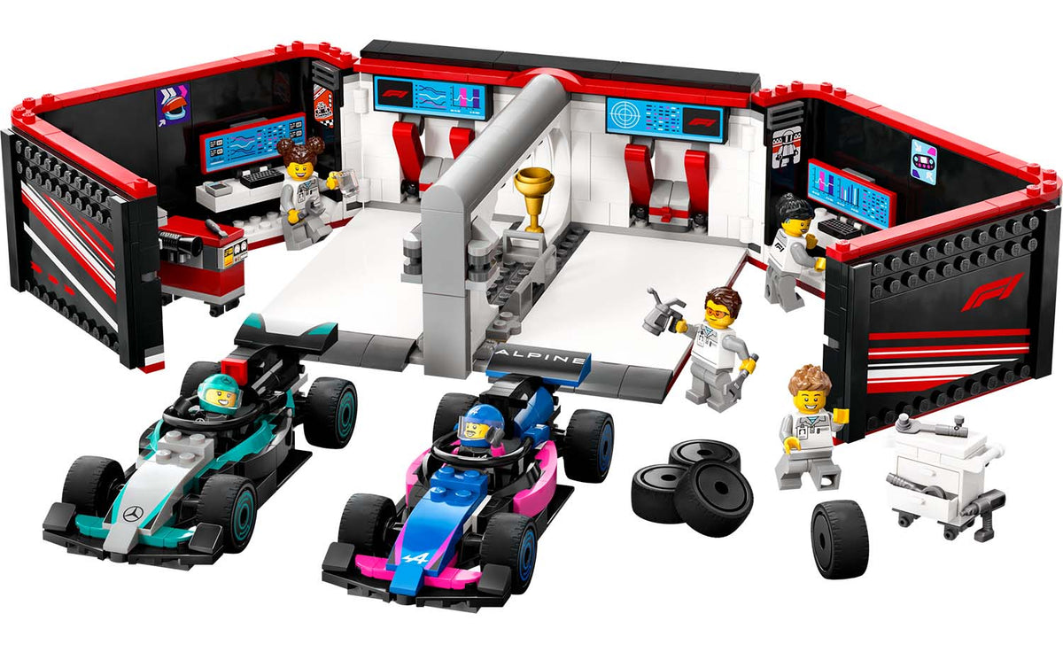 LEGO City F1 Garage & Mercedes-AMG & Alpine Cars | 60444