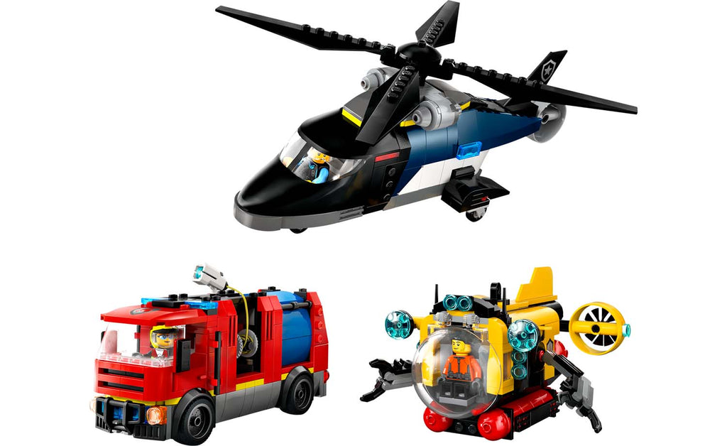 LEGO City Helicopter, Fire Engine & Submarine Remix | 60462